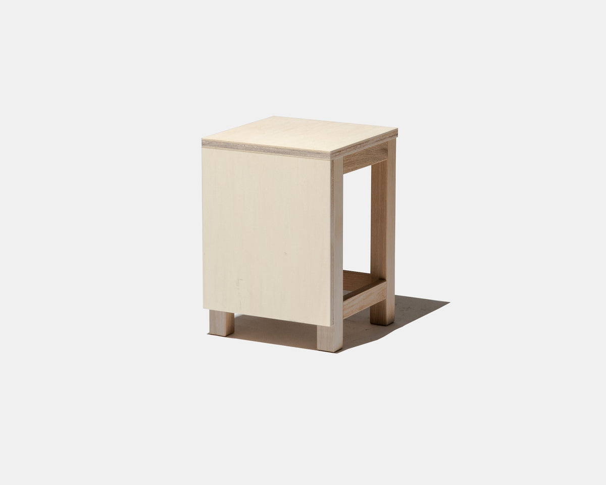 CRAFT SQUARE STOOL - 図工椅子 無塗装 (5562660552869)