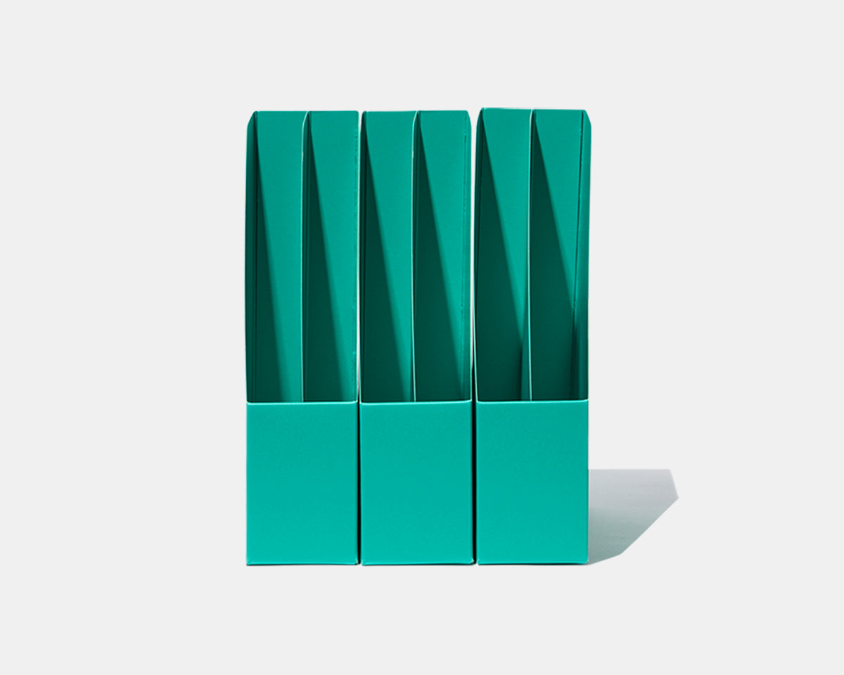 EX-STAND FILE BOX A4 GREEN SET＊EX-スタンドファイルボックス A4 グリーン【3個セット】