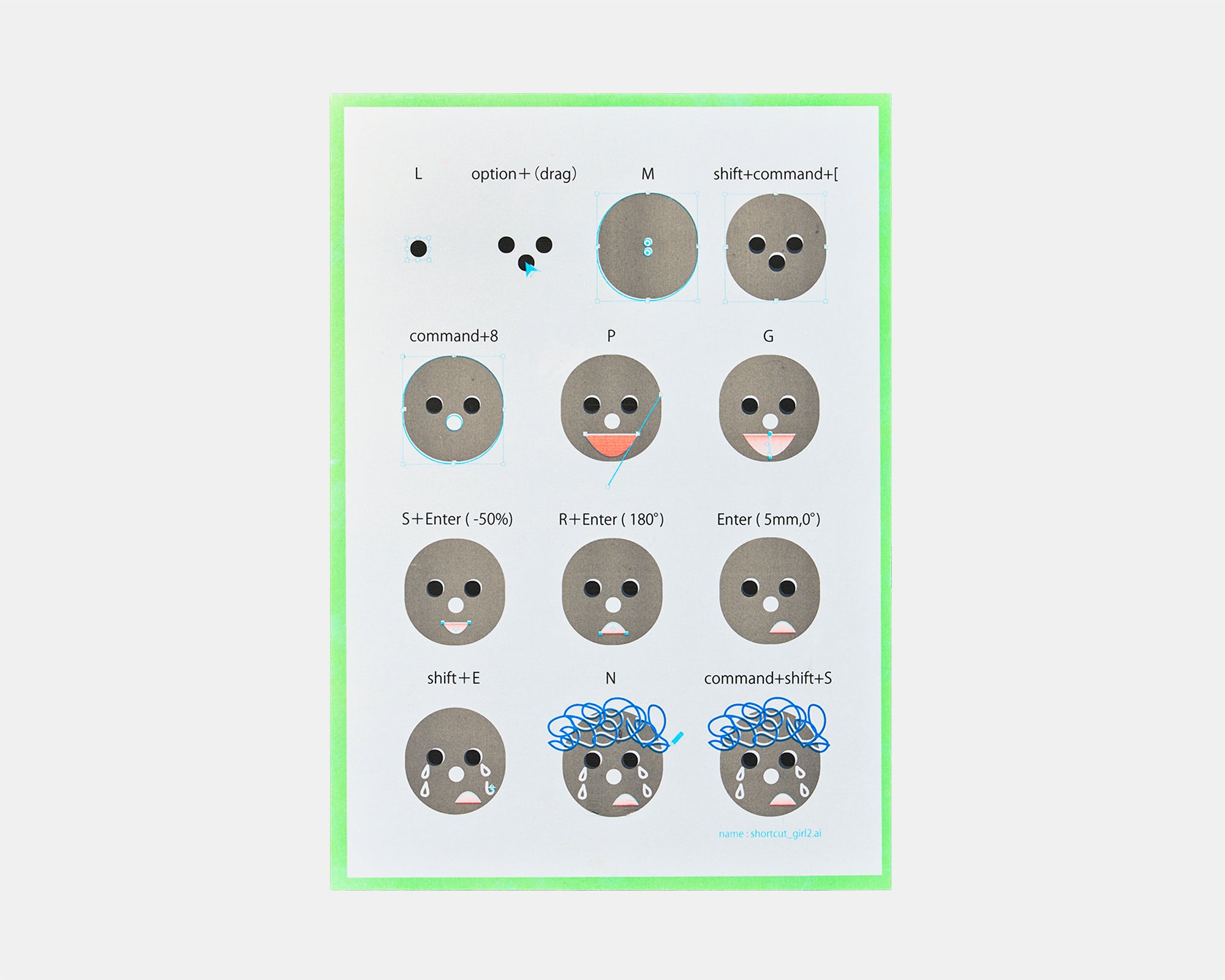 shortcut_girl.ai by SUZUKA AGAWA（COPY CORNER STAFF）- GREEN
