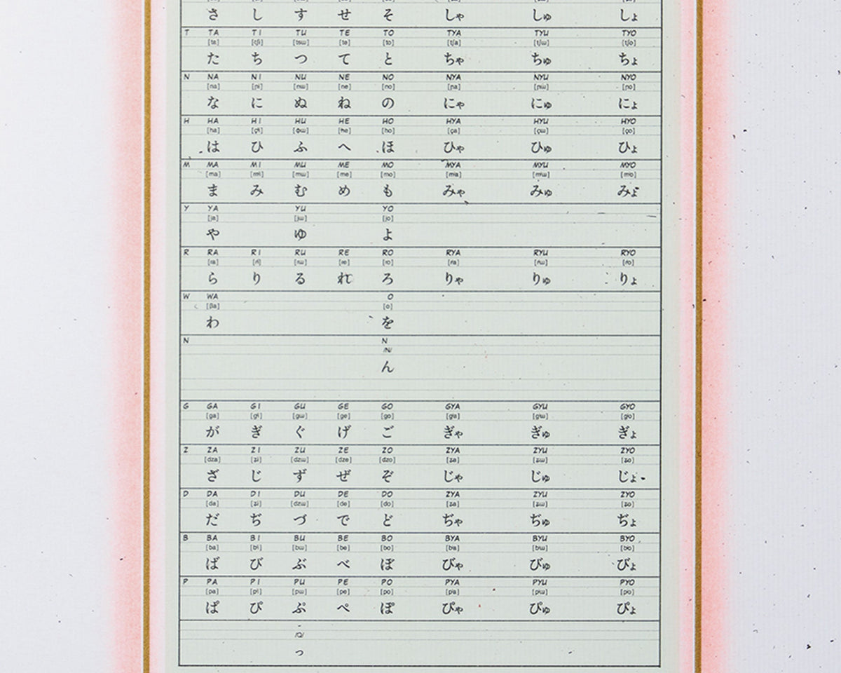 50音表（ひらがな）/‘50-onhyou’ kana script (HIRAGANA) by AKITSU SEKKEI (9124600709285)